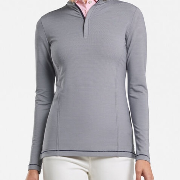 Peter Millar stripe Perth pullover size medium - Picture 2 of 9